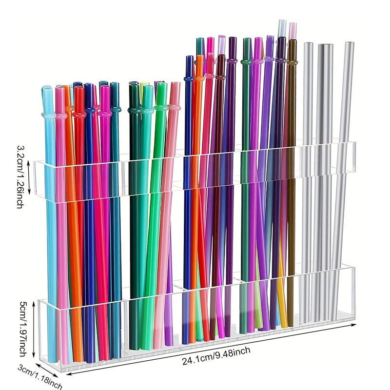 Adjustable Closet Acrylic Straw Holder