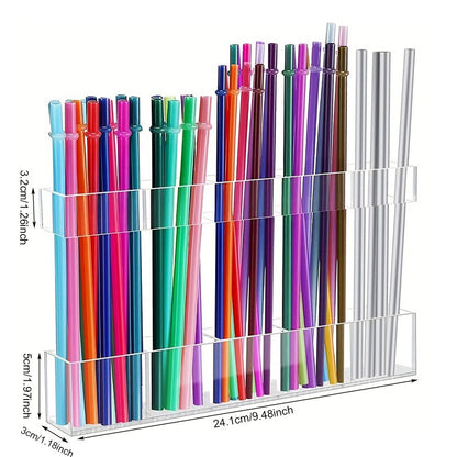 Adjustable Closet Acrylic Straw Holder