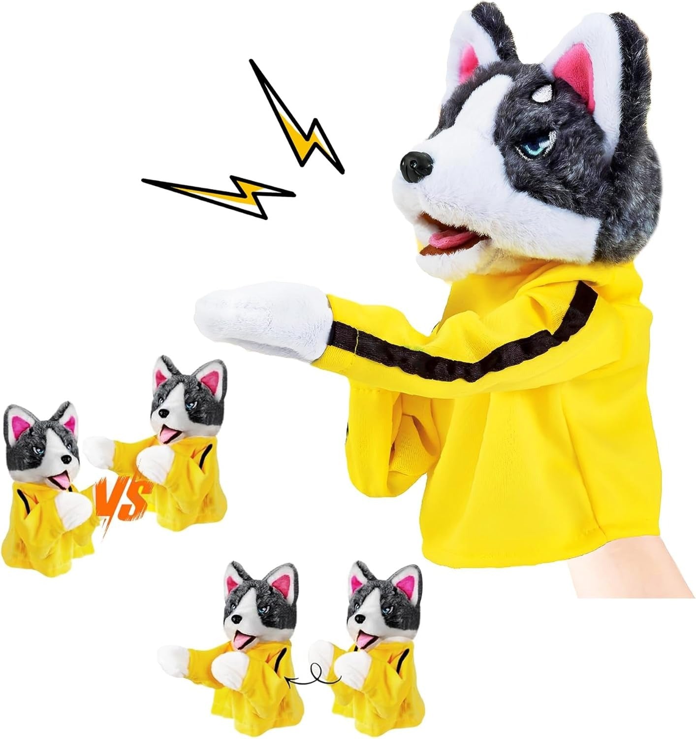 Husky Boxing Dog Gloves Performance Puppet