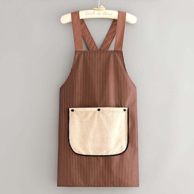 Cross-strap Apron With Removable Towel