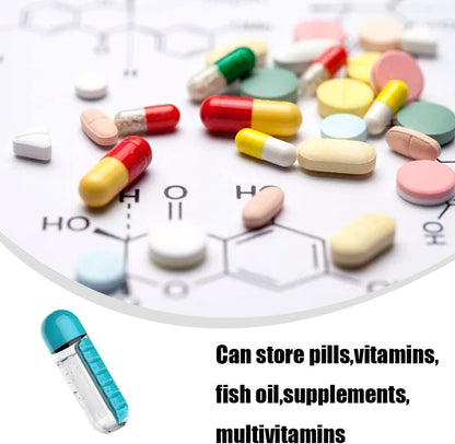 600ml 3-in-1 Portable Medication Dispenser Water Bottle