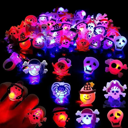 Halloween glow-in-the-dark rings（50 Pcs)