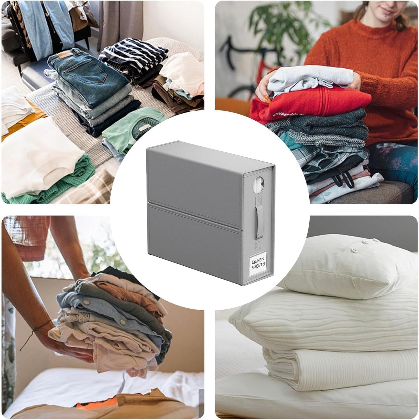 Foldable Four-piece Bed Sheet Storage Box