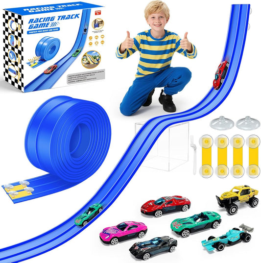 🏎️DIY Children's Alloy Car Suction Cup Race Track
