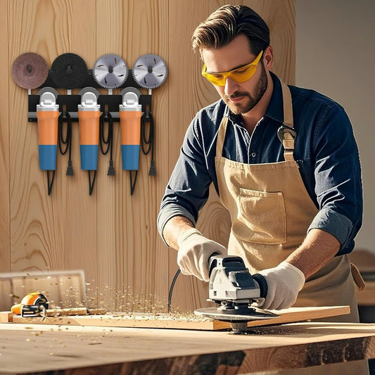 Angle Grinder Holder, 1 Count 3 Bay Tool Storage Rack