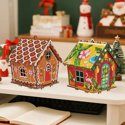 Gingerbread Snowman House Diamond Painting