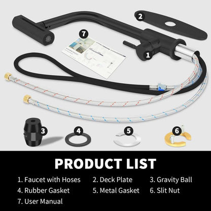 360° Rotating 4-in-1 Stainless Steel Kitchen Sink Faucet