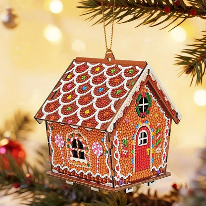 Gingerbread Snowman House Diamond Painting