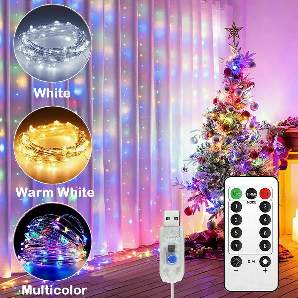 🎄Holiday Pre-Sale Save 49%🔥Fairy Curtain Hanging String Lights