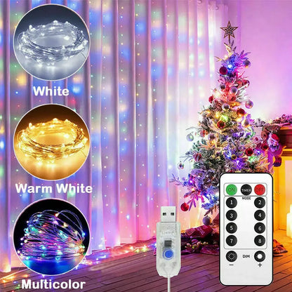 🎄Holiday Pre-Sale Save 49%🔥Fairy Curtain Hanging String Lights