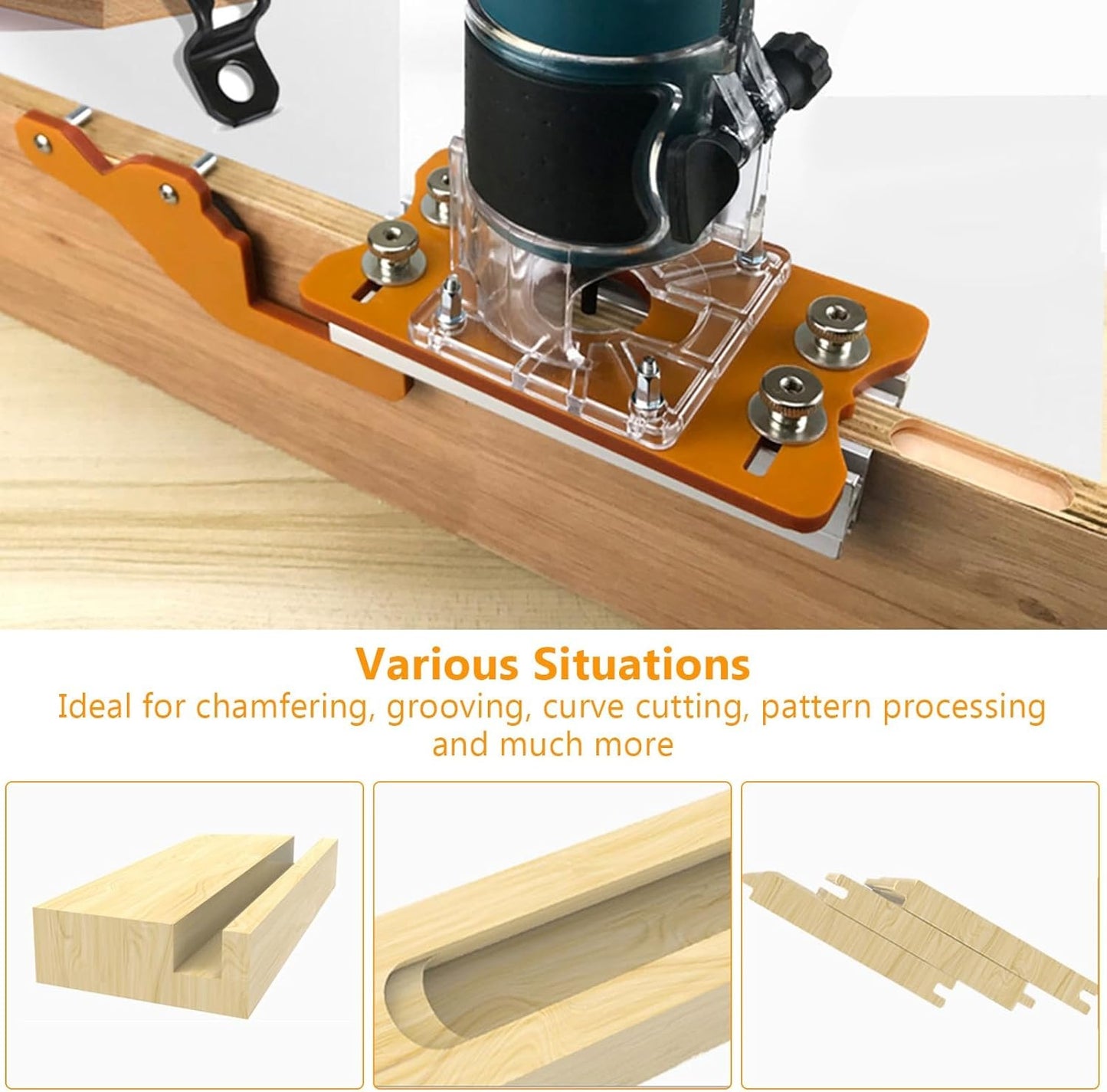 2 in 1 Compact Wood Palm Router Base Router