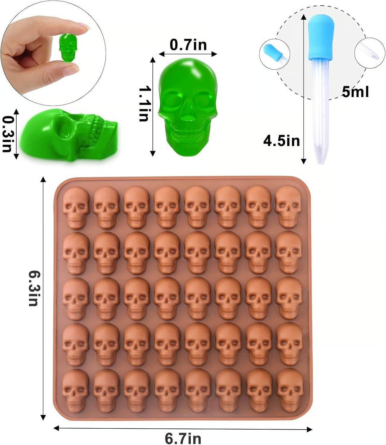 Mini Skull Silicone Molds