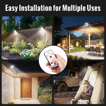 Solar & USB Charging Clip Light With 4 Light Colors