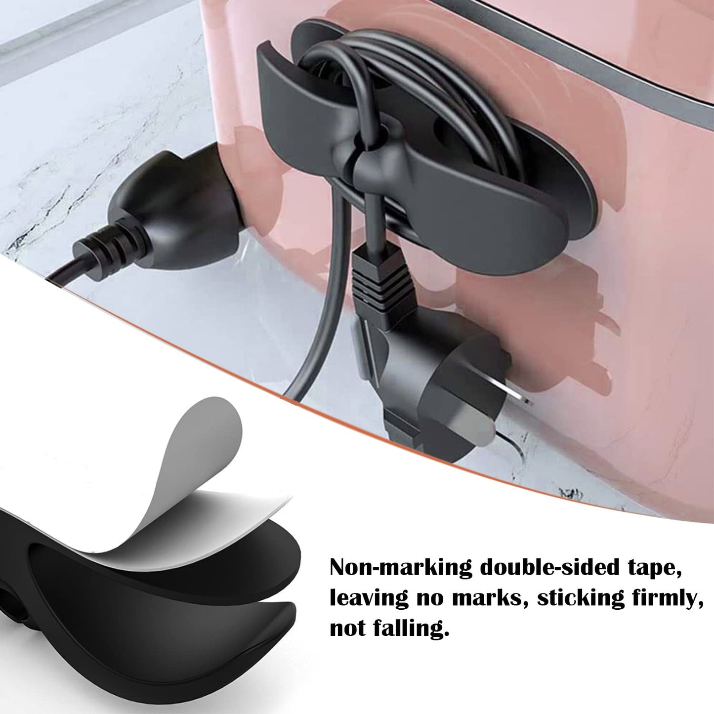 Drill-Free Cable Organizer for Home Appliances