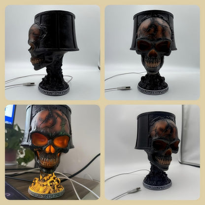 Lava Stone Skull Lamp