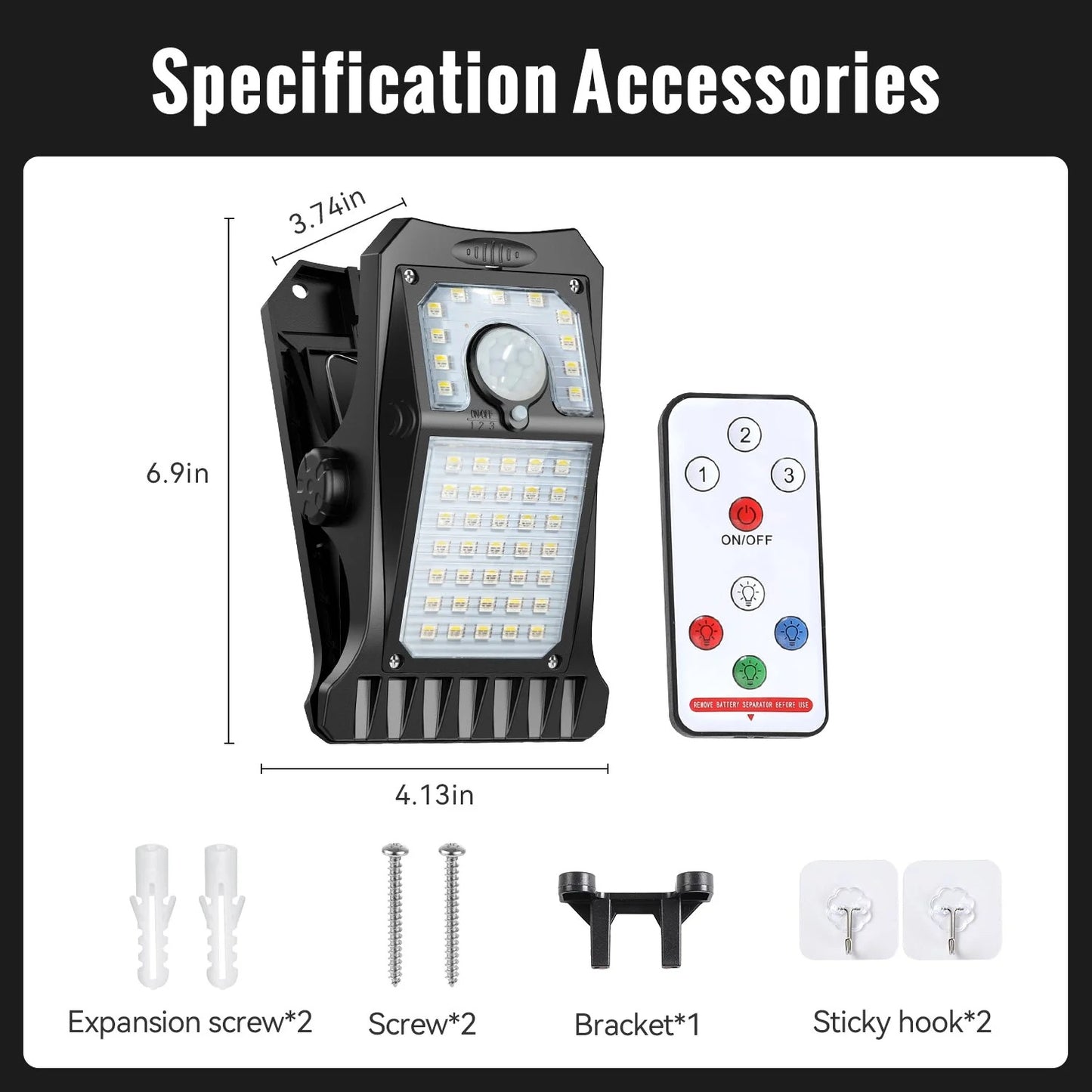 Solar & USB Charging Clip Light With 4 Light Colors