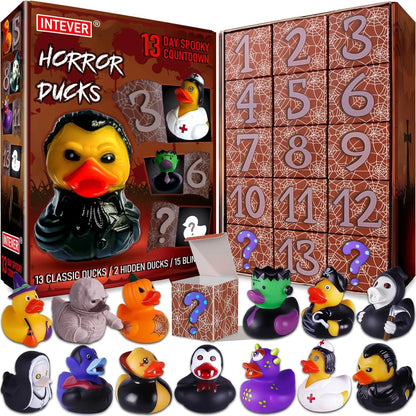 🎃🎄13-Day Rubber Duck Advent Calendar – Halloween & Xmas Surprise
