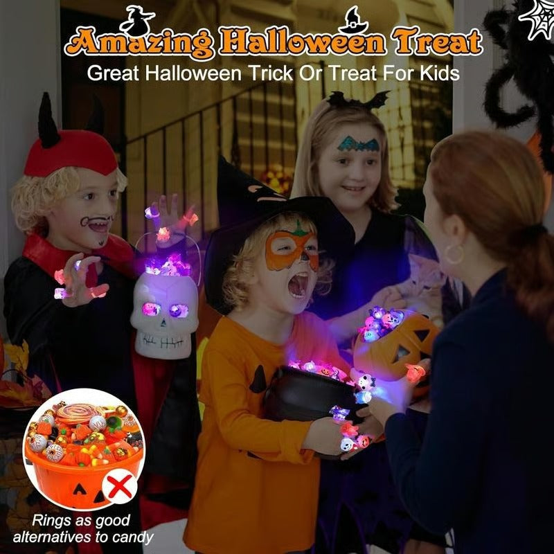 Halloween glow-in-the-dark rings（50 Pcs)