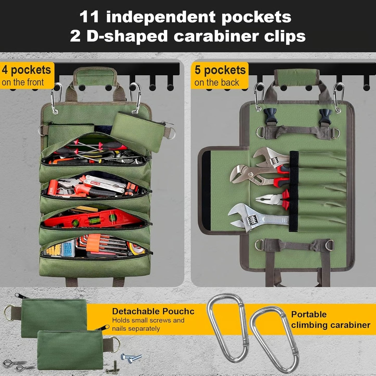 Roll Up Tool Bag-Gifts For Men Dad Husbands Him