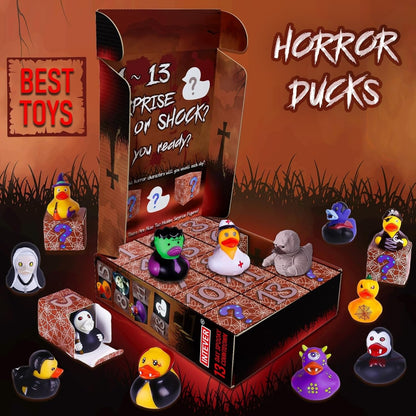 🎃🎄13-Day Rubber Duck Advent Calendar – Halloween & Xmas Surprise