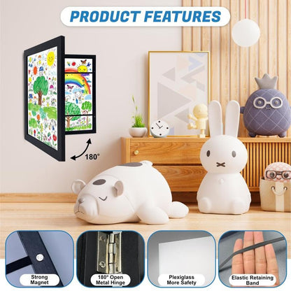 Front-Opening Changeable Picture Magnetic Photo Fram Framed