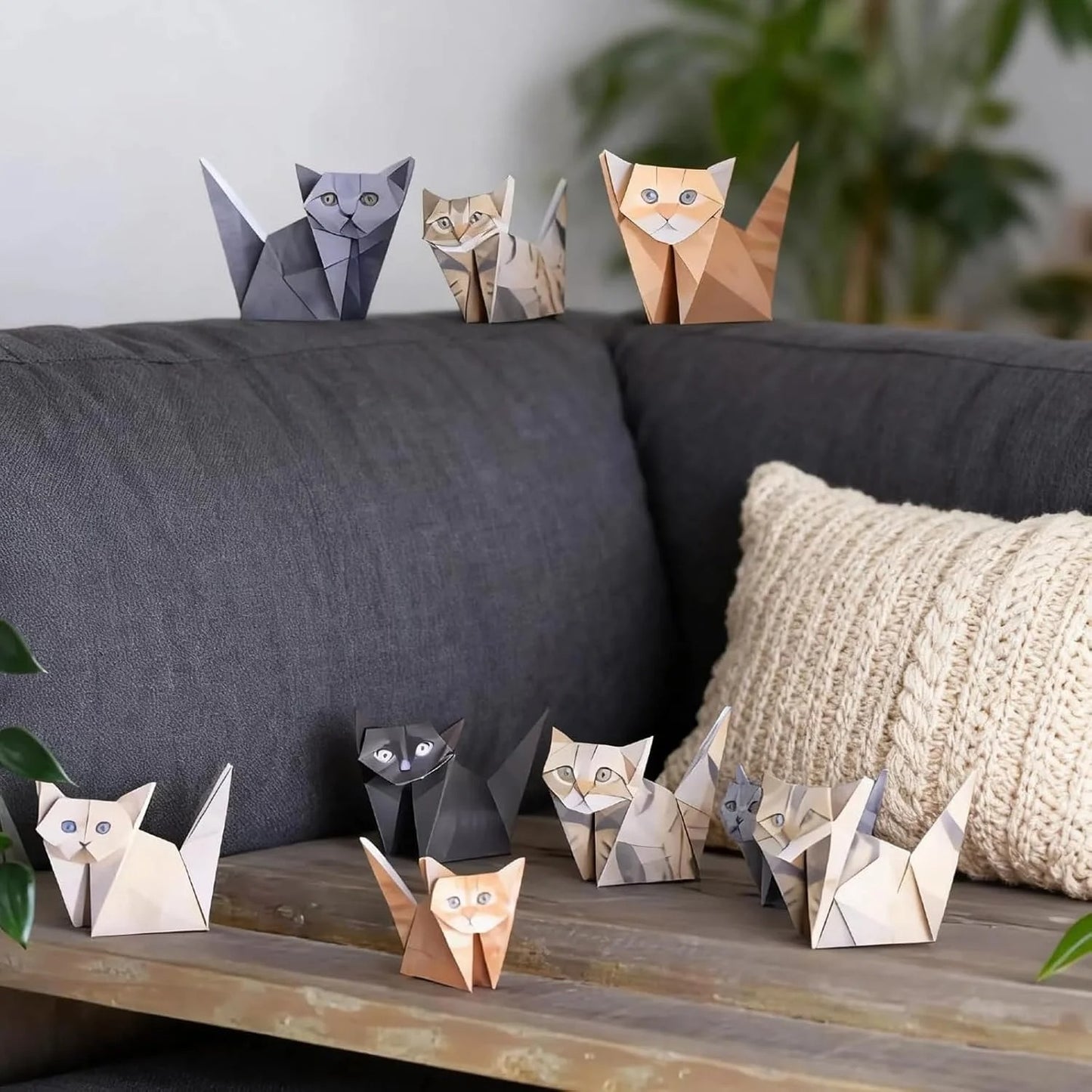 DIY Origami Paper Cats - 50 Sheets DIY Origami Paper